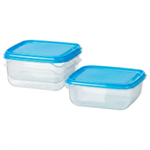 Набор контейнеров 14х14х6 с крышкой для сыпучих продуктов 3 шт, полипропилен