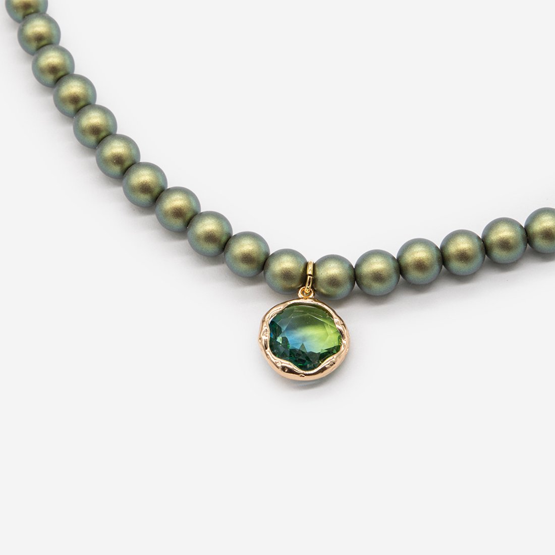 Хрустальный жемчуг, оттенок "Оазис", шар 6мм, улучшенное сатиновое покрытие