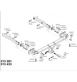 Фаркоп Westfalia 313433600001 Mercedes GLK-Class x204 2008-2015(паспорт и сертификат в комплекте)(без электрики)