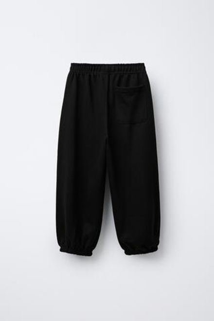 ZARA БРЮКИ-ДЖОГГЕРЫ ИЗ МЯГКОЙ ТКАНИ СО СТОППЕРАМИ, ЧЕРНЫЙ