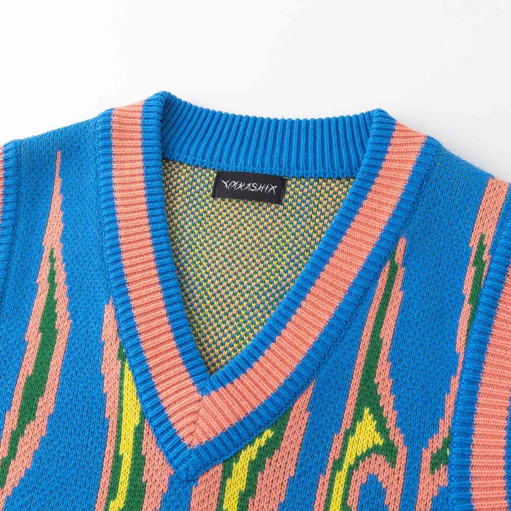 Жилет Ymkashix Вязаный Hellcome синий