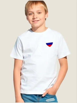 Футболка детская патриотическая триколор