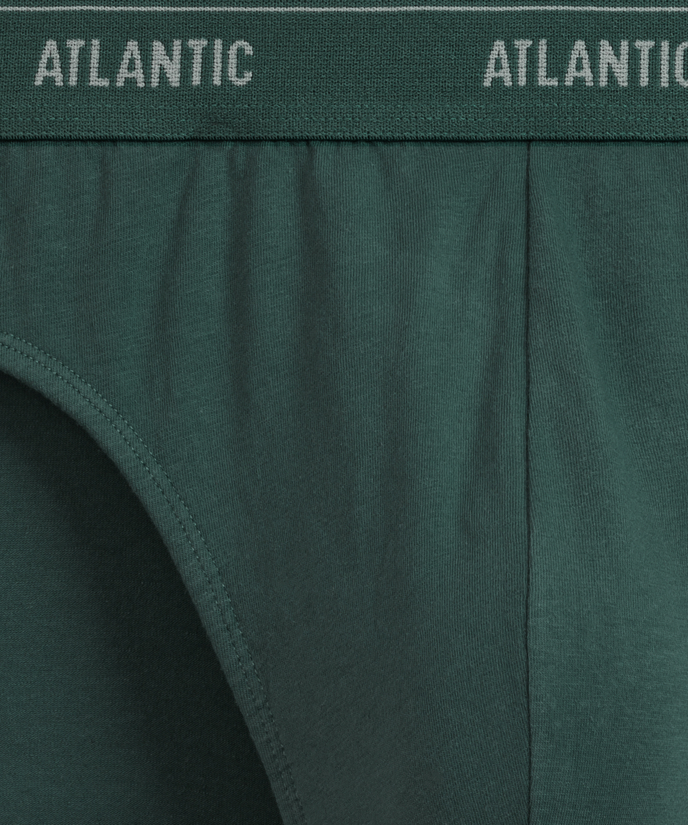 Мужские трусы слипы спорт Atlantic, набор 2 шт., хлопок, темно-синие + зеленые, 2RMP-001