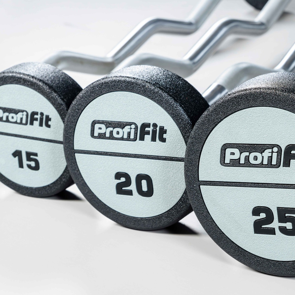 Набор изогнутых полиуретановых штанг LEVEL (шаг 5 кг, 5 шт) PROFI-FIT 10-30 кг