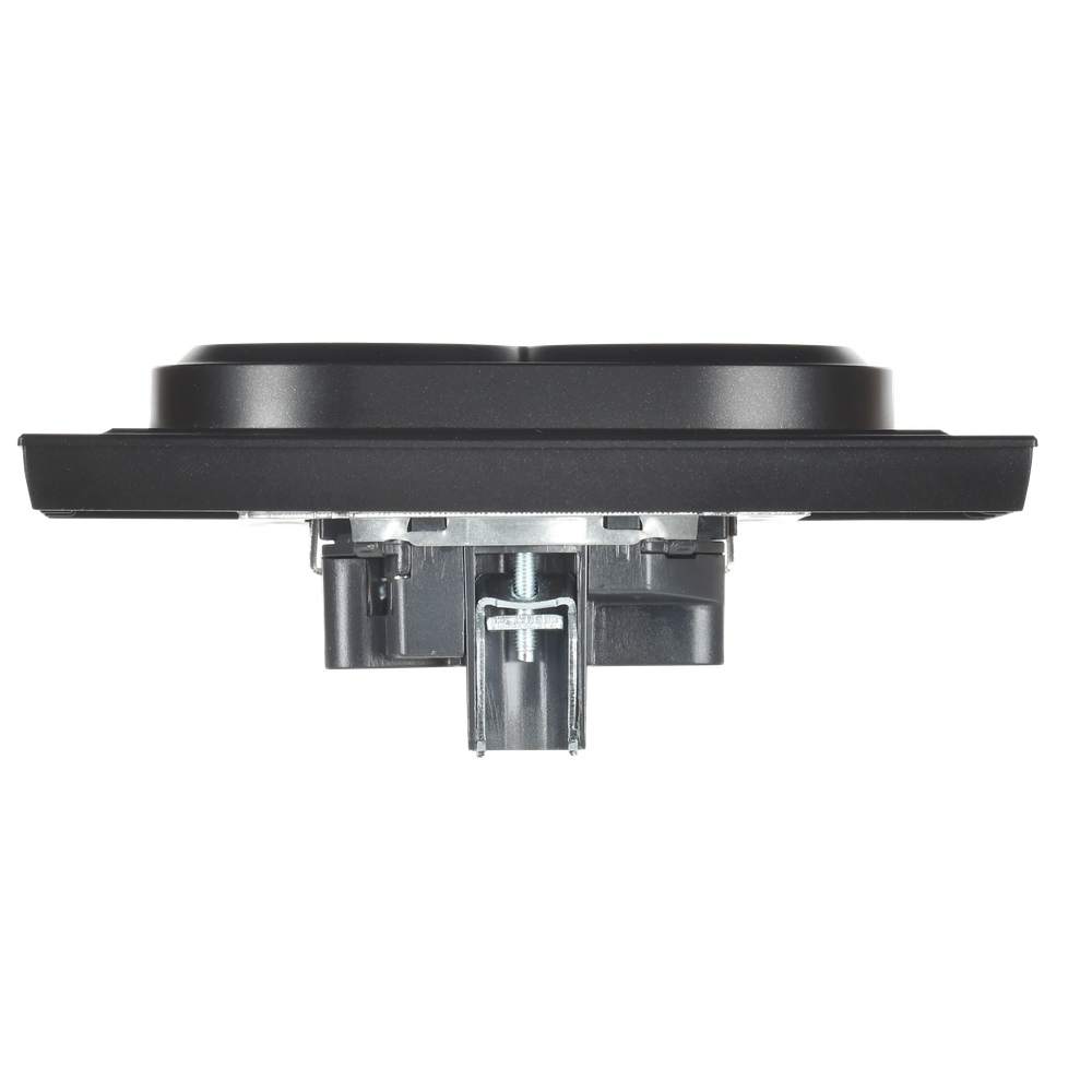 BRITE Розетка 2-местная с заземлением без защитных шторок 16А в сборе РС12-3-БрЧ черный IEK