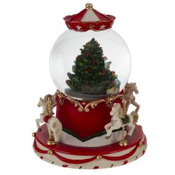 GAEM Фигурка декор в стекл шаре "Карусель" (движ, муз, подсвет 3хААА, н/п), D 10 см, L14 W14 H18 см