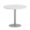 Home Office Стол круглый VR.SP-5-90.1 Белый Бриллиант/Металл Серый 900*900*753