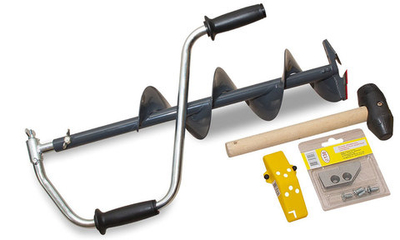 Ледобур "Патриот" Ф100 мини, телескопическая ручка