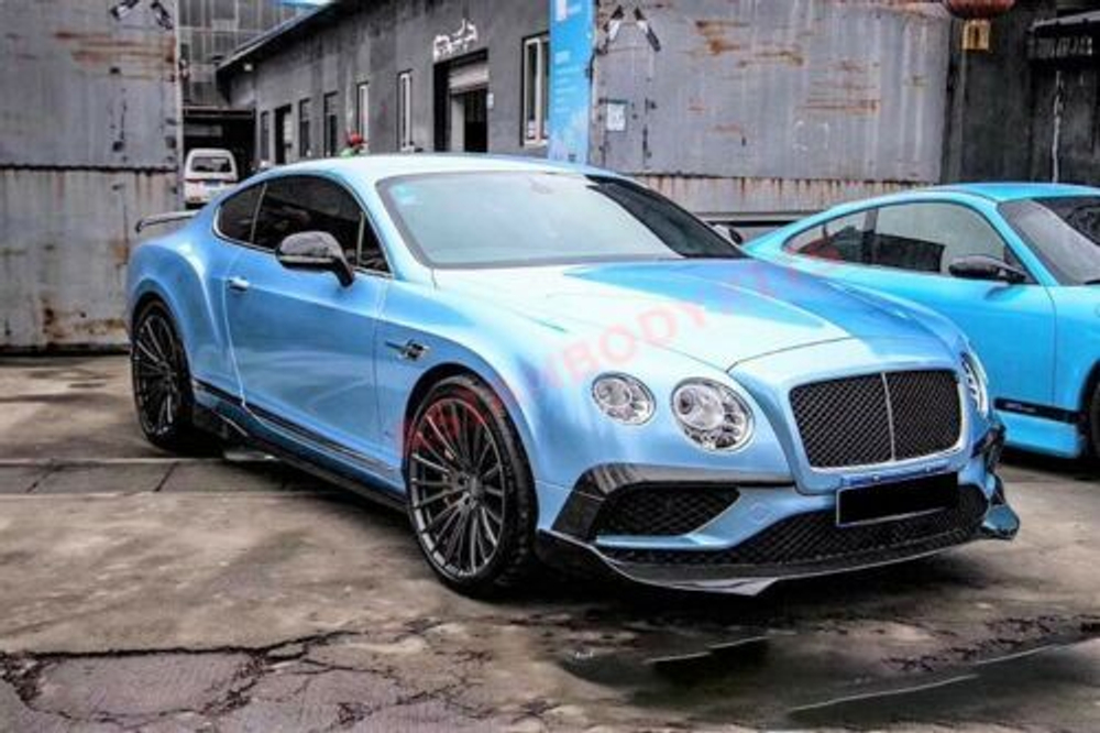 Карбоновые накладки на боковые юбки для Bentley Continental GT GTC 2011-2018 Бентли Континенталь