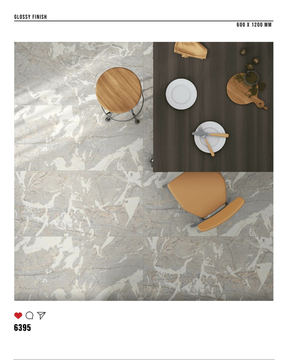 Керамогранит glossy №4 , 60х120, 6395