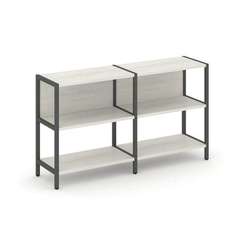 Shelf System Двухсекционный стеллаж двухярусный SN.STM-221 Дуб Наварра/Металл Антрацит 1590*400*879