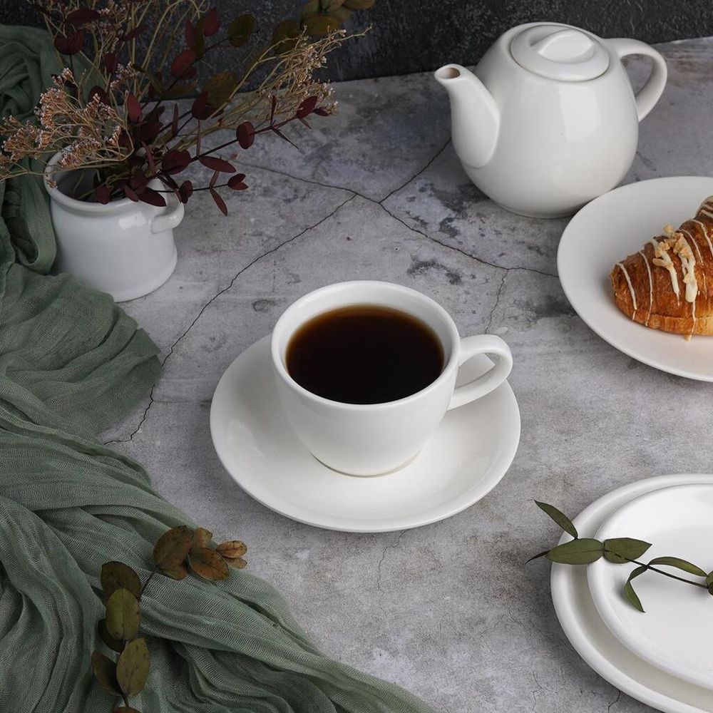 Чайная пара 220 мл белая d 9 см h6,5 см фарфор P.L. Proff Cuisine [4]