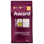 Корм для кошек AWARD Hairball & Indoor, 10 кг, утка и индейка