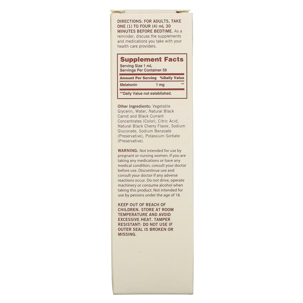 Sundown Naturals, Жидкий мелатонин, Со вкусом вишни, 2 ж. унц.(59 мл)