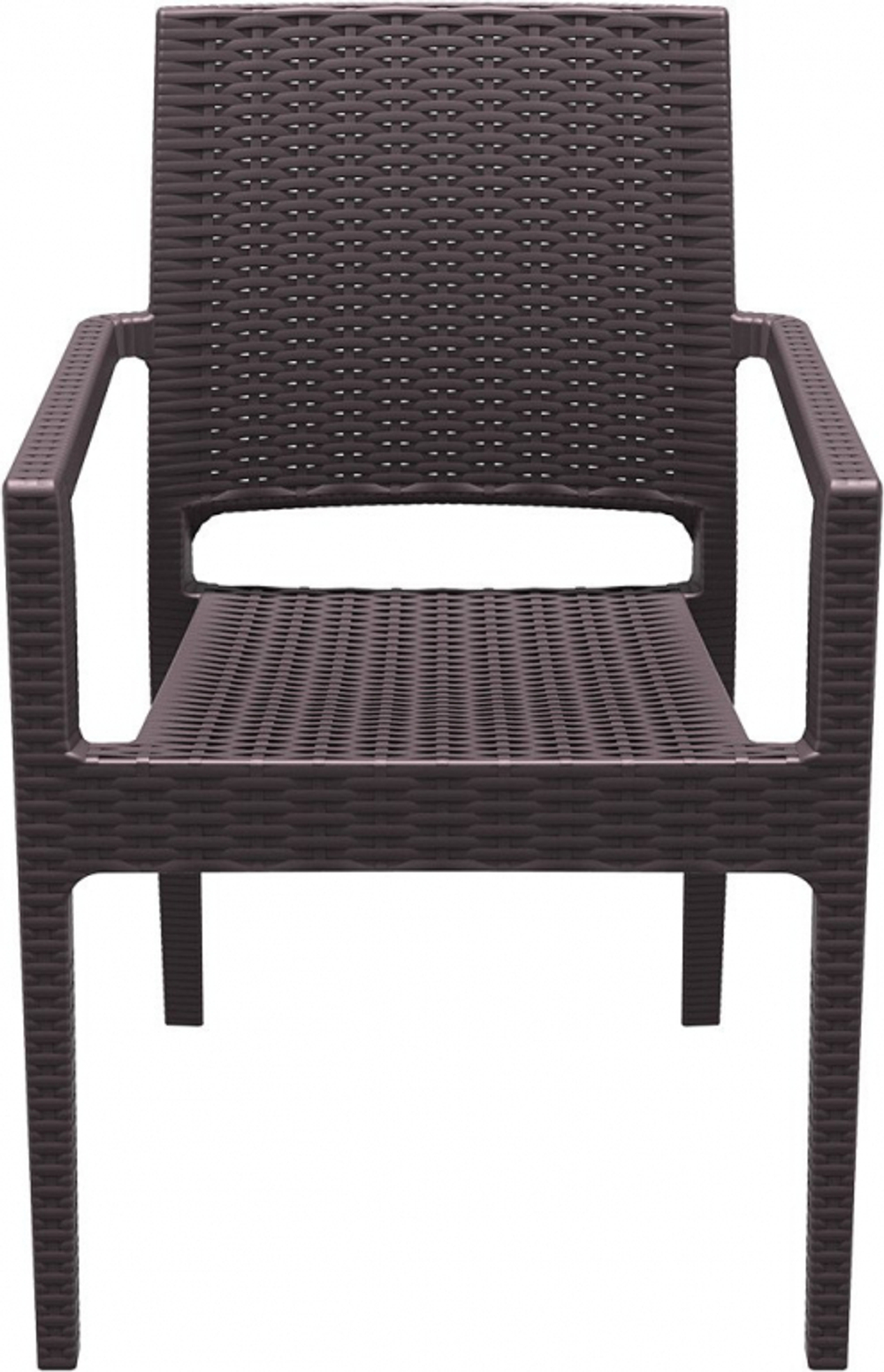 Комплект пластиковой мебели Siesta Contract Miami Ibiza, коричневый