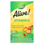Nature's Way, Alive!®, витамин C, 120 веганских капсул (125 мг в 1 капсуле)
