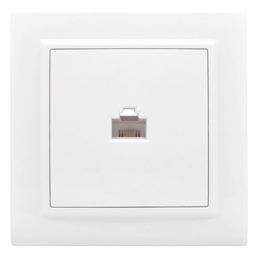Минск Розетка RJ-45 1-местная СП белая EKF