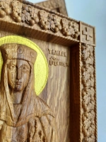 Освященная Икона святой цар. Тамары Грузинской 21х18 см дуб