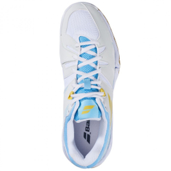 Женские кроссовки для бадминтона/сквоша Babolat Shadow Spirit - white/light blue