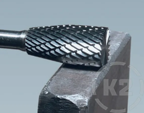 Комбинированная борфреза Karnasch цилиндр с торцевыми зубьями + угол