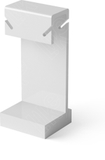 Подставка акриловая для серег/4 прорези/ПЭТ карман/Н-90 мм.