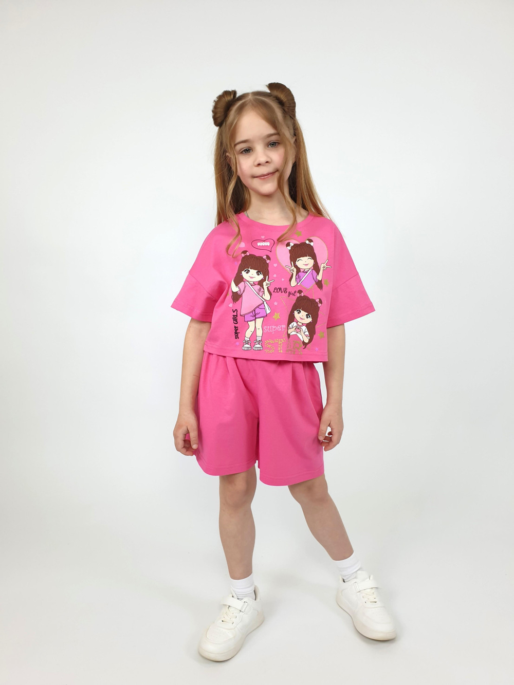 02-159-2 Комплект для девочки (футболка+ шорты)
