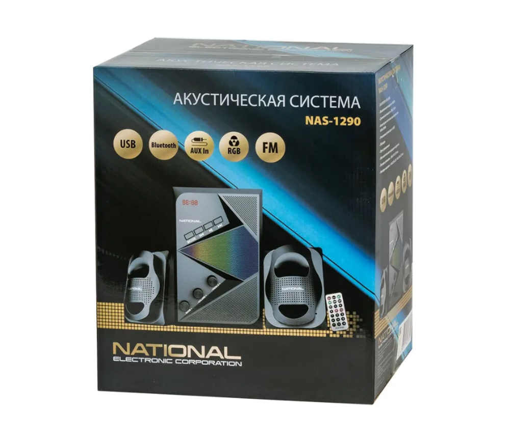 Акустика National NAS-1290 (40W/FM/USB/BT/2.1)