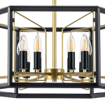 713327 Люстра REGOLO 12х40W E14 ЧЕРНЫЙ МАТОВЫЙ/ЗОЛОТО
