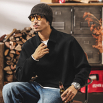 Мужской свитшот с воротником поло