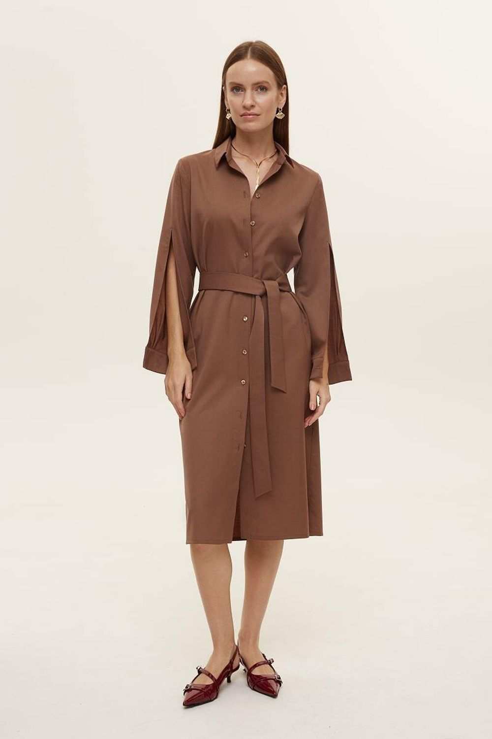 Платье Леон с разрезом на рукавах ( Размер 42)