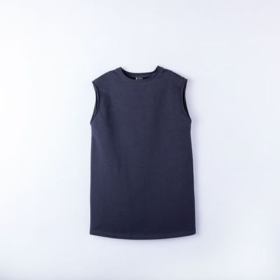 Sleeveless dress for teens - GRAPHITE