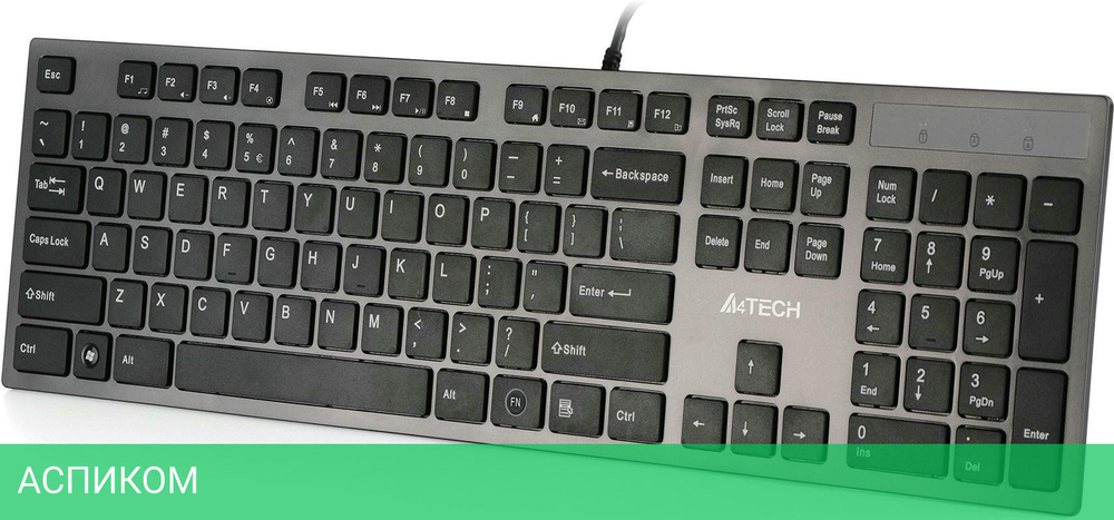 Клавиатура A4Tech KV-300H серый/черный