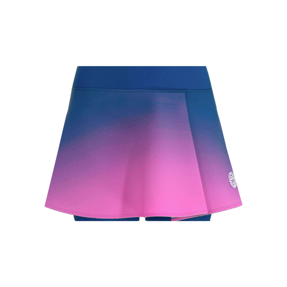 Женская теннисная юбка BIDI BADU Colortwist Printed Wavy Skirt Women - Pink, Dark Blue