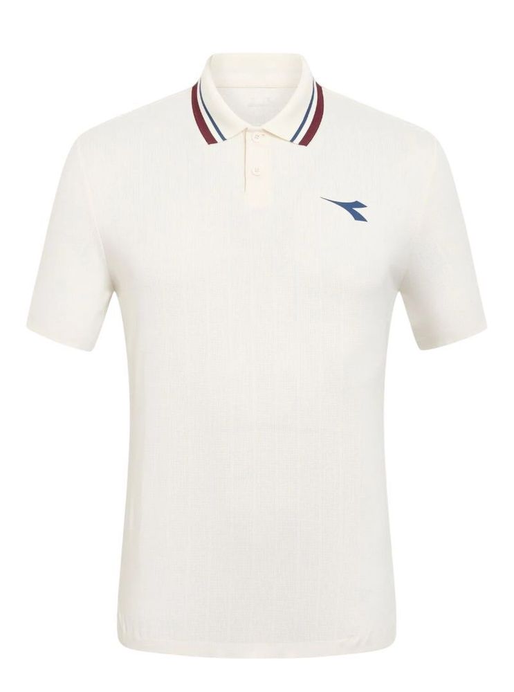 Мужское теннисное поло Diadora Short Sleeve Icon - whisper white