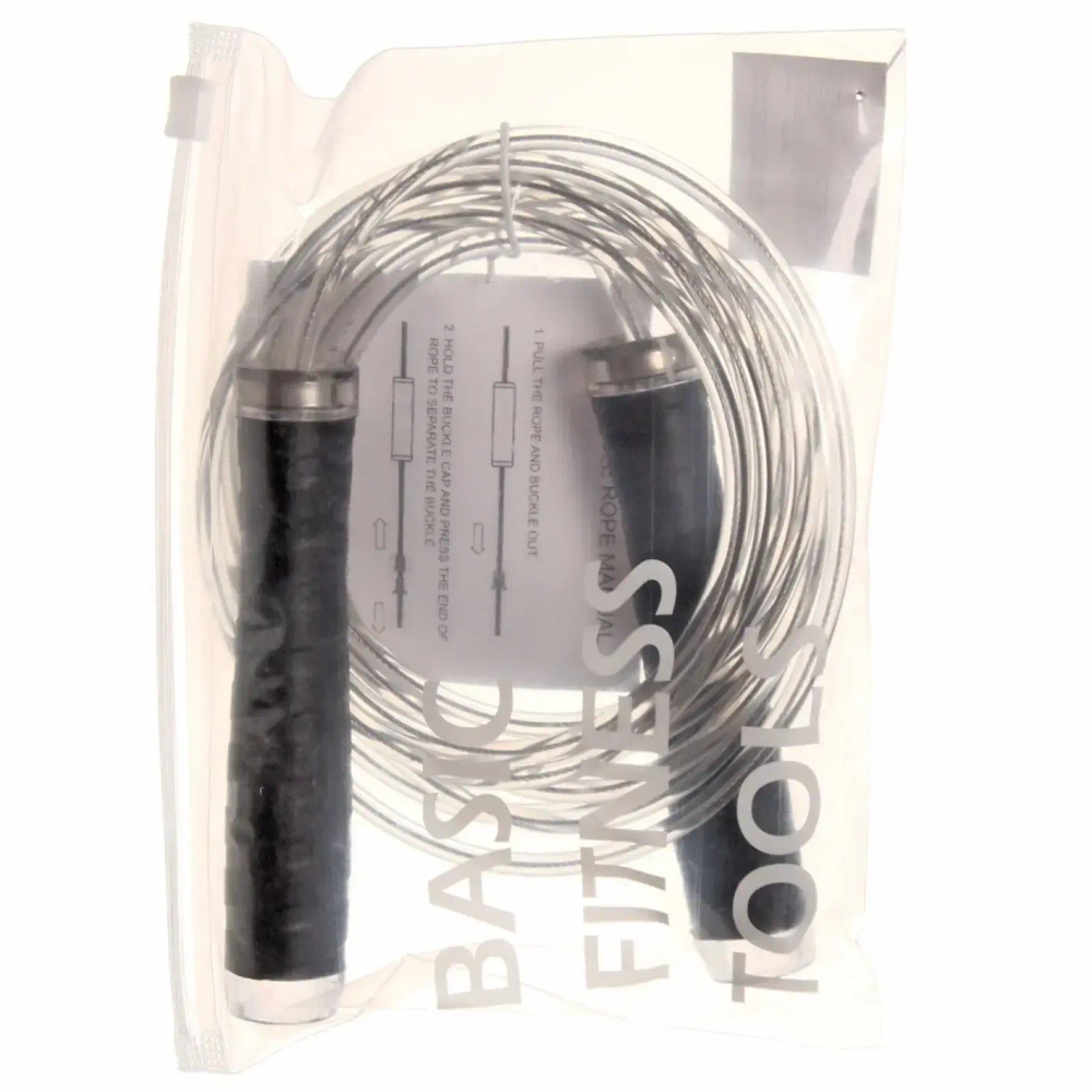 Скакалка с подшипниками RICHO RQ-JR-PL03, 3 м, ручка 125 мм, черный