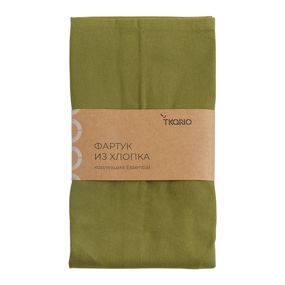 Фартук из хлопка 70х85см Tkano Essential оливковый