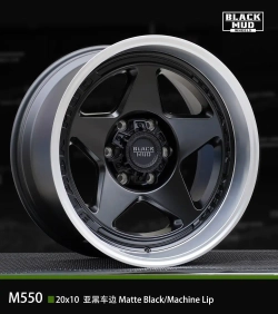 Диск колёсный литой BLACK MUD M550 R17 8,5 ET0 Matte Black W Machined Lip