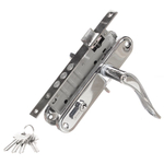 Замок врезной Аллюр, 102/3 CP, ручка в комплект, цилиндровый, хром