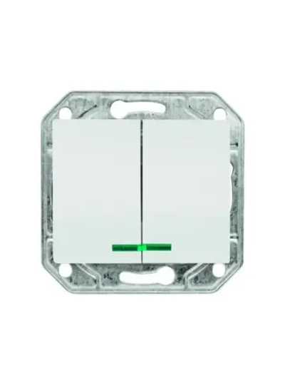 Выключатель 2-кл с индикатором Profitec Corsa белый