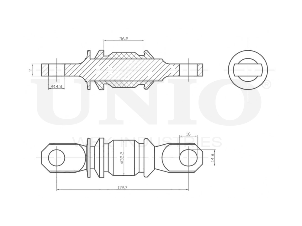 Сайлентблок передний переднего нижнего рычага UNIO RMP-20416