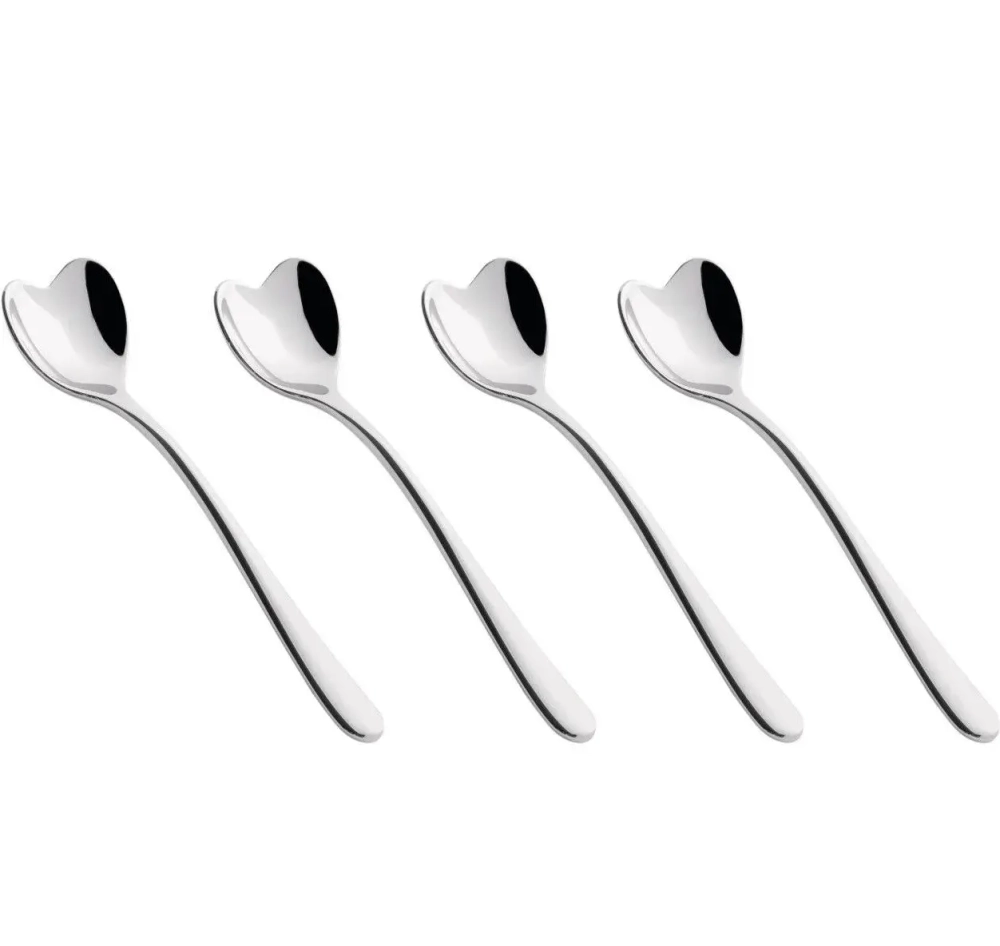 Alessi Набор из 4 ложек для кофе эспрессо, 10 см.