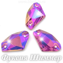Пришивной галактик Dongzhou с 2 отверстиями, Фуксия Шиммер (гал.12х19 мм) DZ