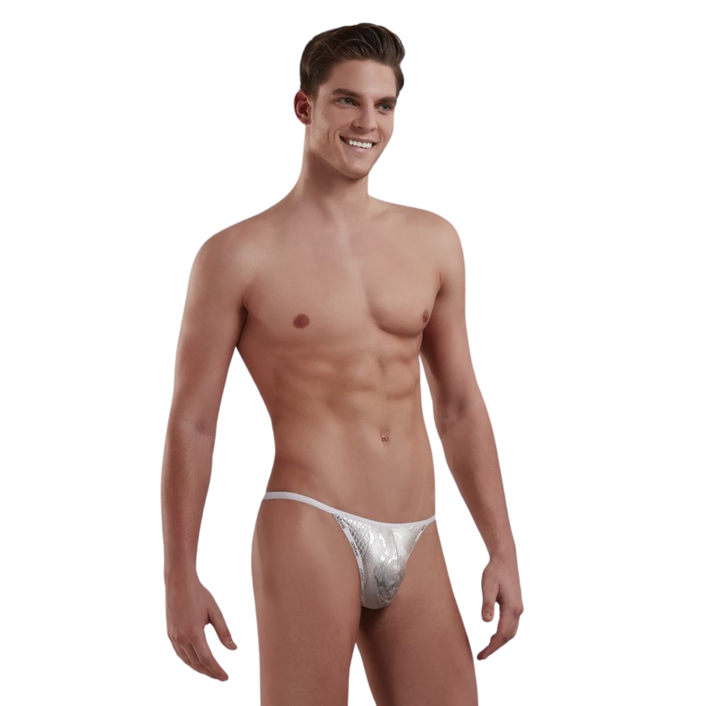 Мужские трусы стринги серебристые Doreanse SILVER SNAKE 1326