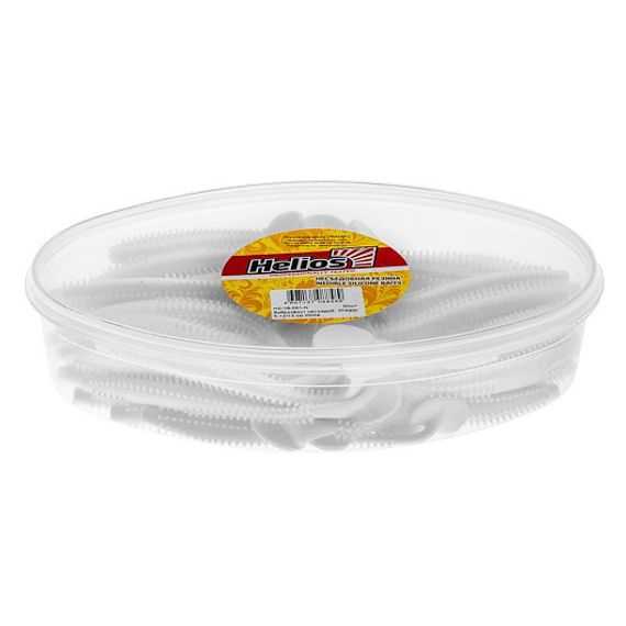 Виброхвост несъедоб. Shaggy 5,12/13 см White 50шт. (HS-18-001-N) Helios