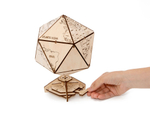 Конструктор деревянный 3D EWA Глобус Икосаэдр с секретом (шкатулка, сейф)