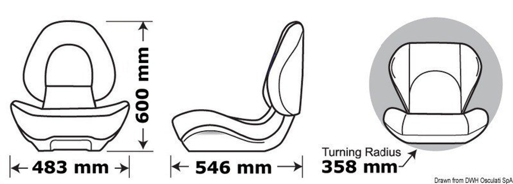 Кресло судовое в лодку аналог Attwood Centric X Tour