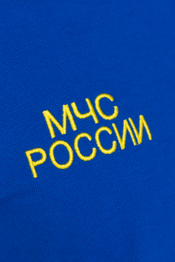 Рубашка-поло мужская МЧС длинный рукав (нового образца, василек)