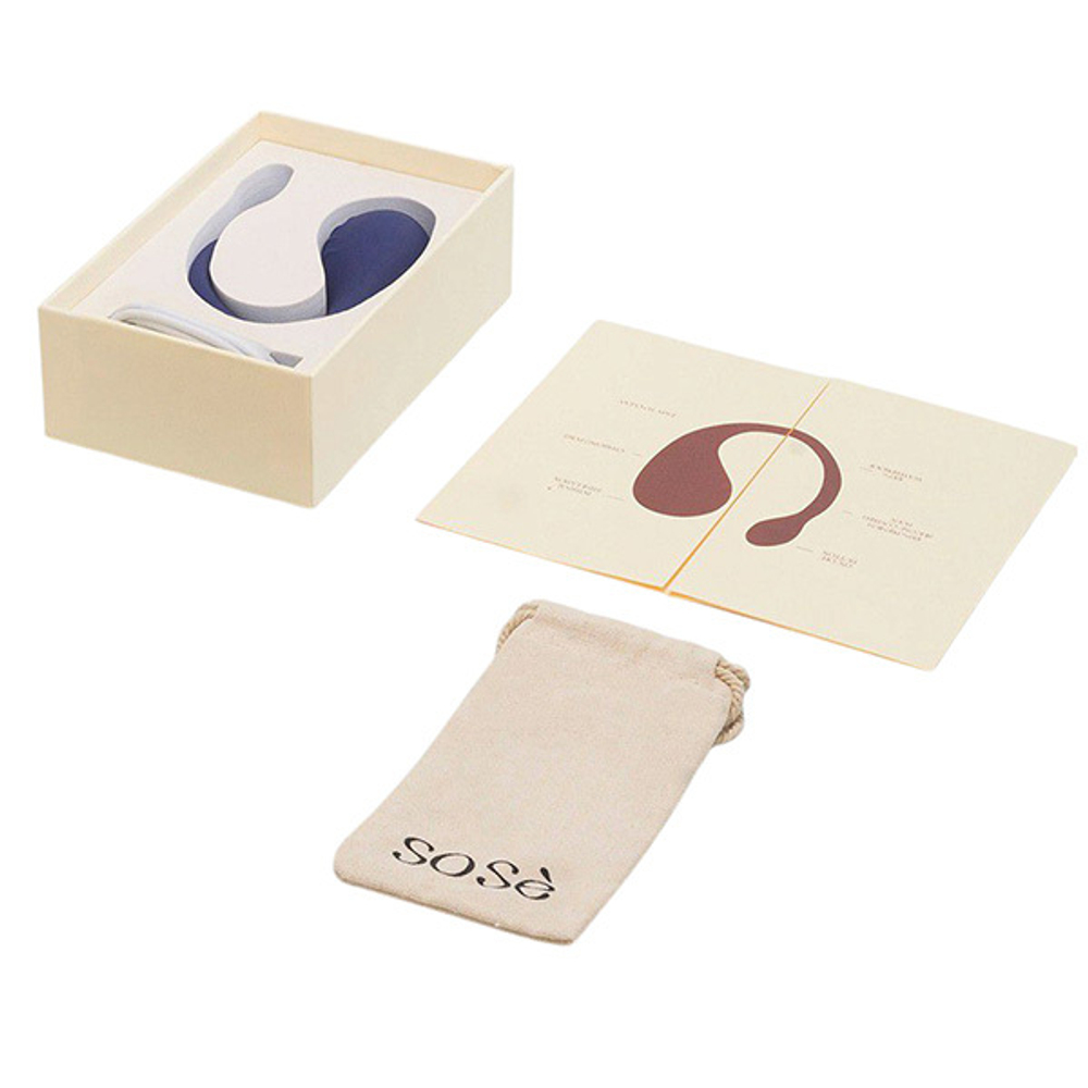 Синее аккумуляторное виброяйцо 9,4см Sose Aurora AU00102