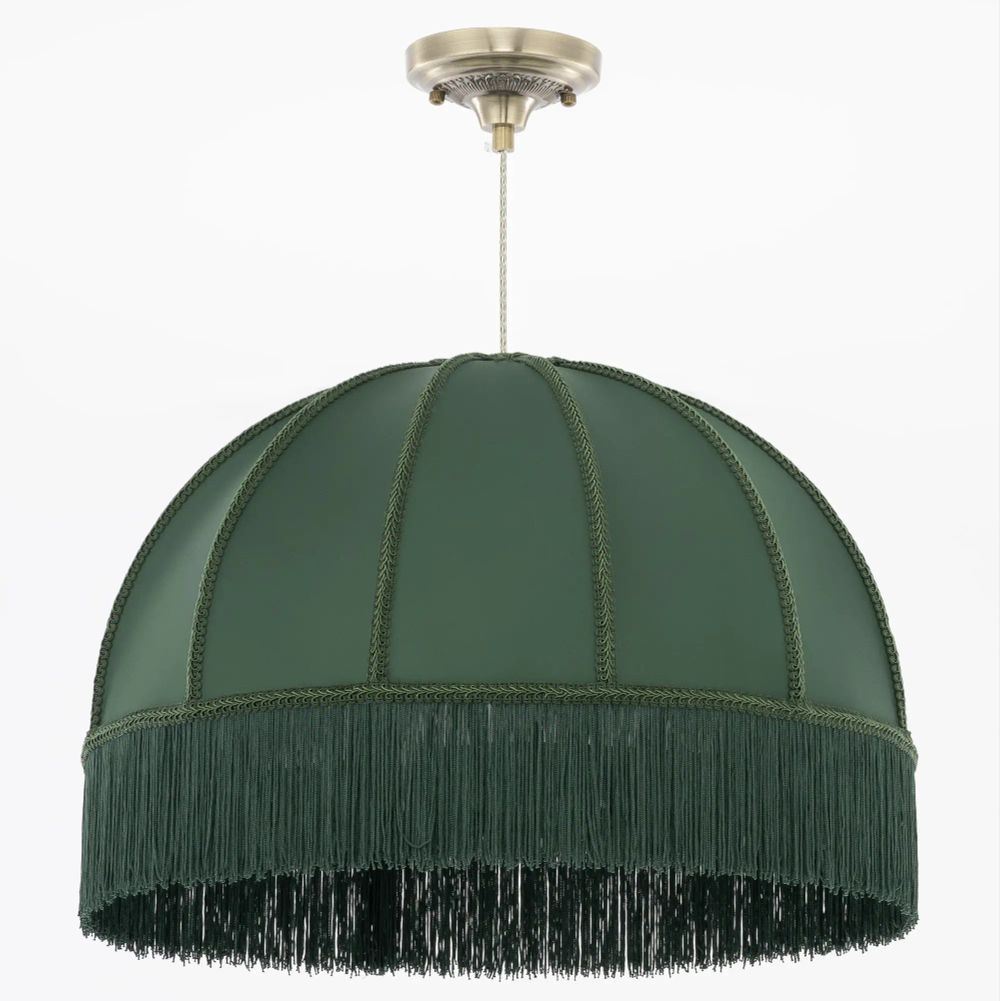 Citilux Базель CL407032 Подвесной светильник бронза с зелёным абажуром