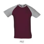 Футболка двухцветная FUNKY. C рукавами реглан. 100% хлопок Белый/Синий  XL